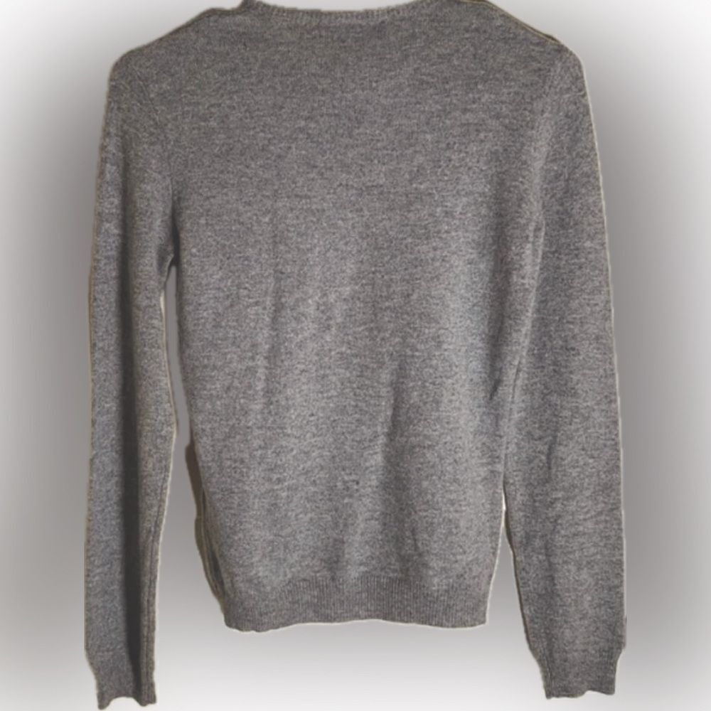 Ralph Lauren Pink Pony Gray Cashmere Crewneck Long-sleeved Sweater - Picture 7 of 17